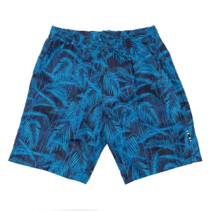 LINEN SHORT WITH DRAWSTRING WITH PALM PRINT