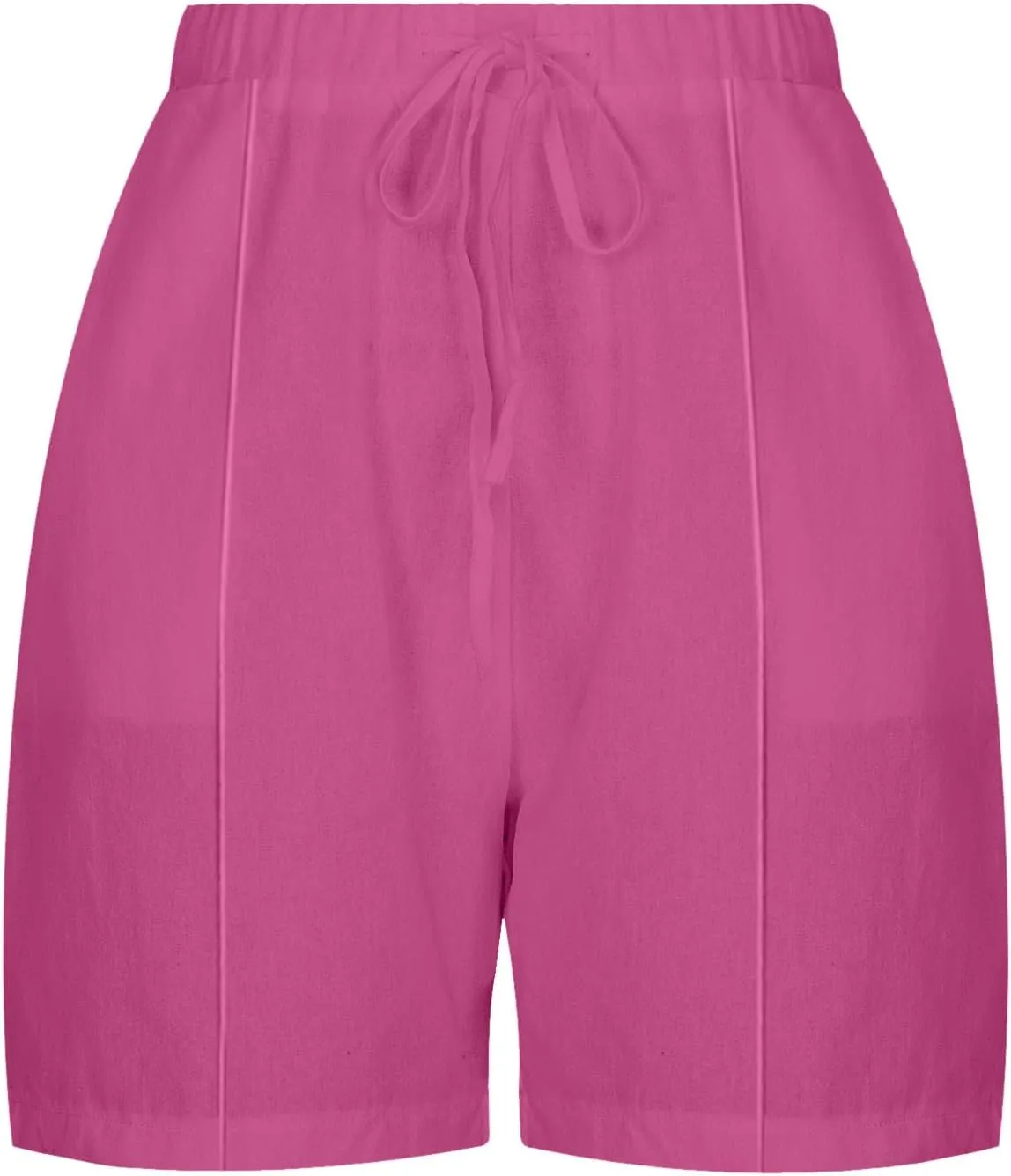 Linen Shorts for Women Drawstring Elastic High Waist Linen Shorts Casual Summer Beach Vacation Pants with Pockets