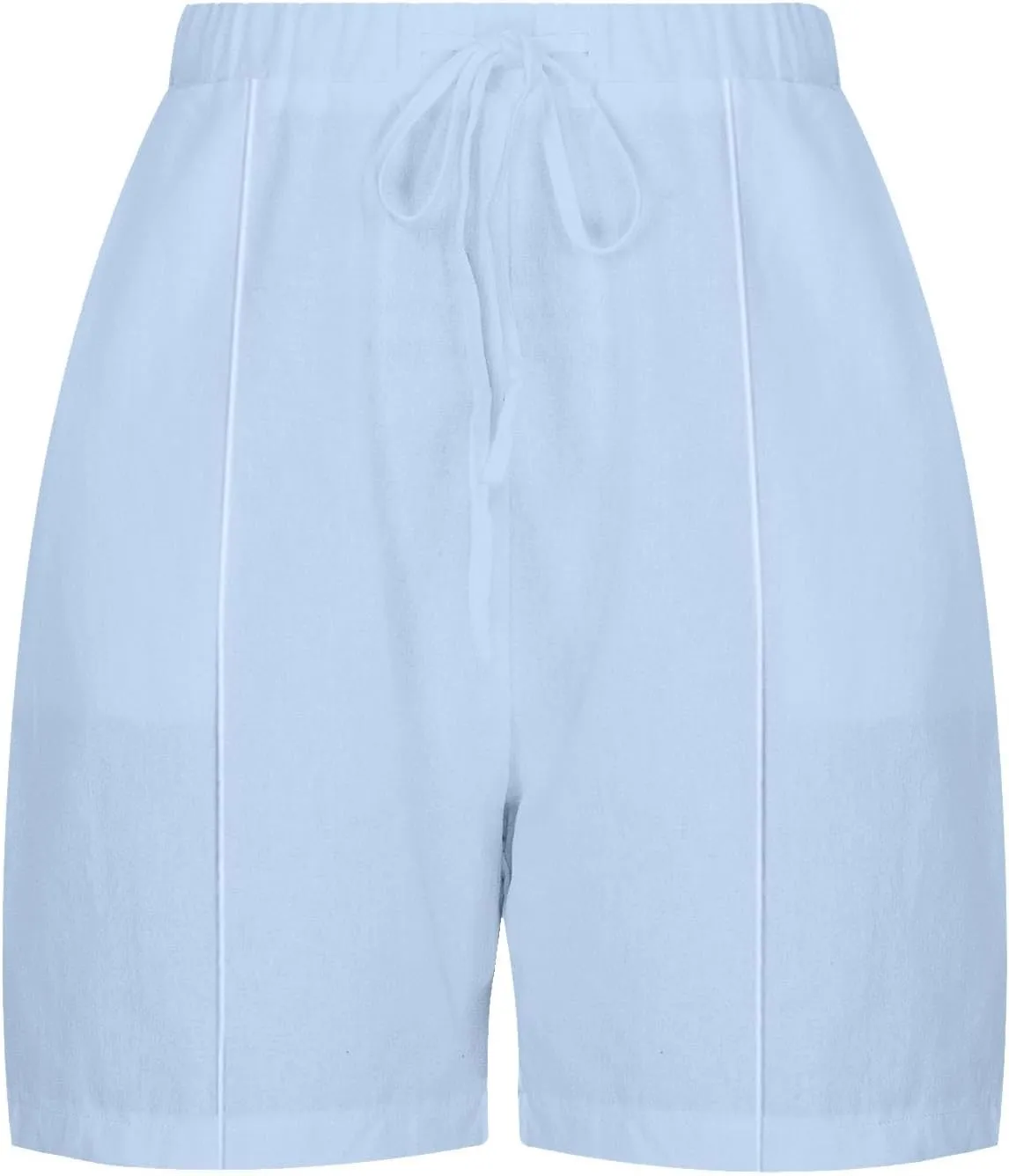 Linen Shorts for Women Drawstring Elastic High Waist Linen Shorts Casual Summer Beach Vacation Pants with Pockets