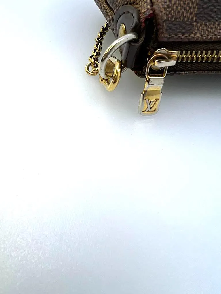 LOUIS VUITTON DAMIER EBENE EVA CLUTCH BAG