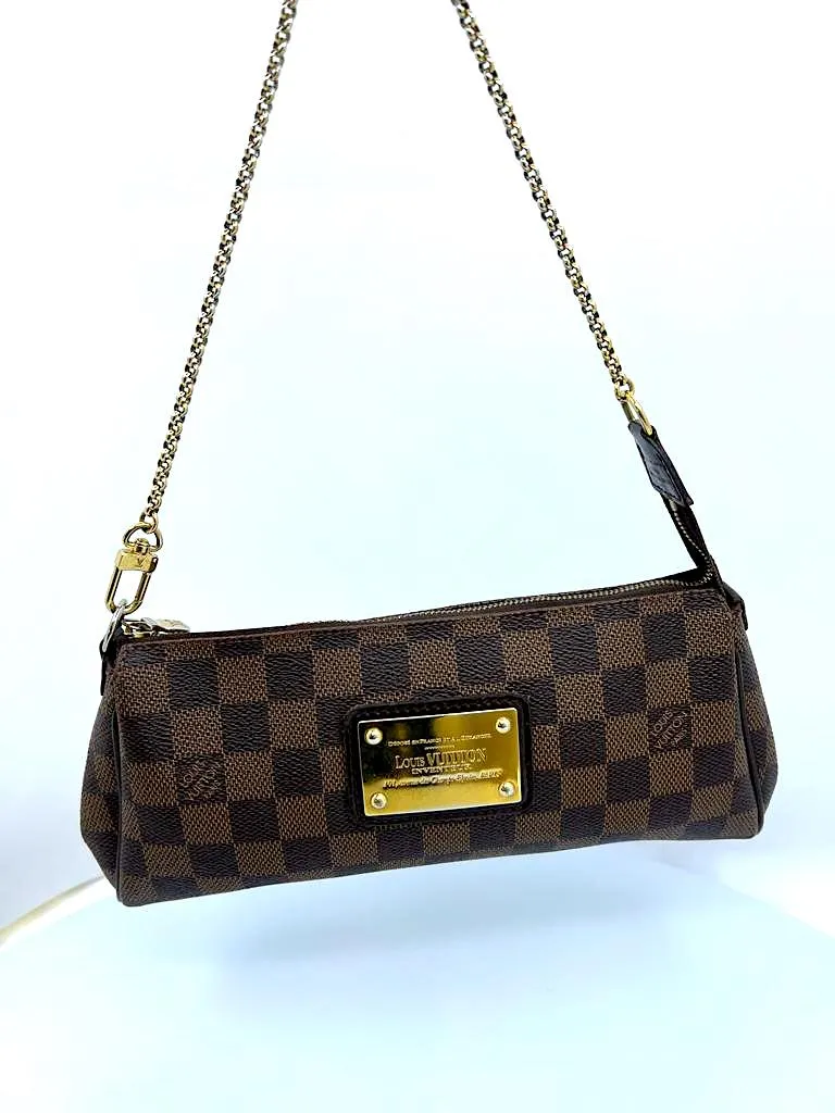 LOUIS VUITTON DAMIER EBENE EVA CLUTCH BAG