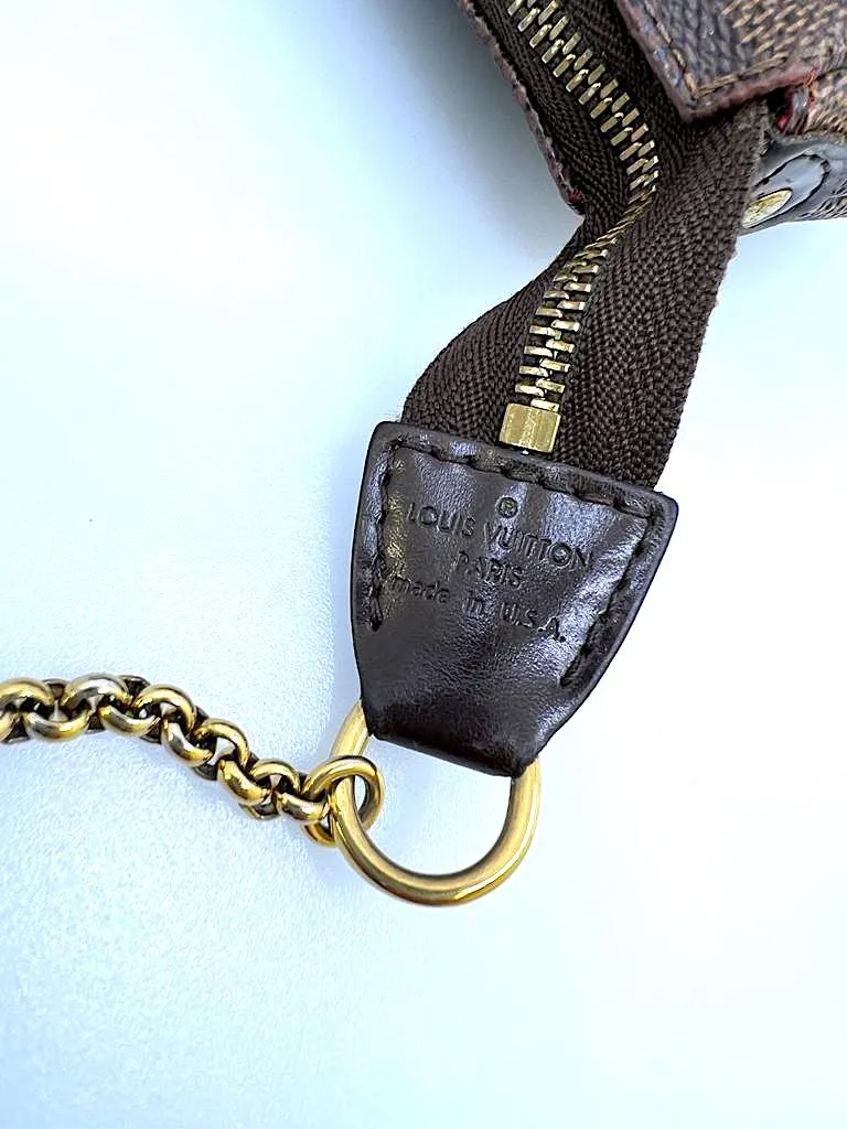 LOUIS VUITTON DAMIER EBENE EVA CLUTCH BAG
