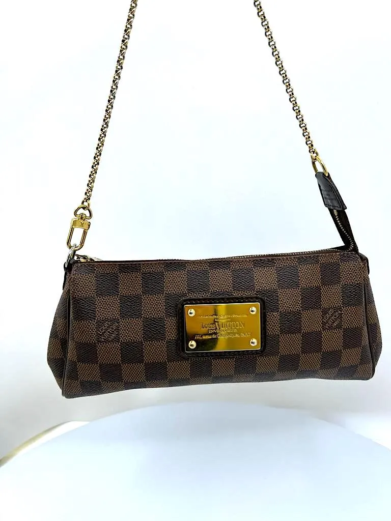 LOUIS VUITTON DAMIER EBENE EVA CLUTCH BAG
