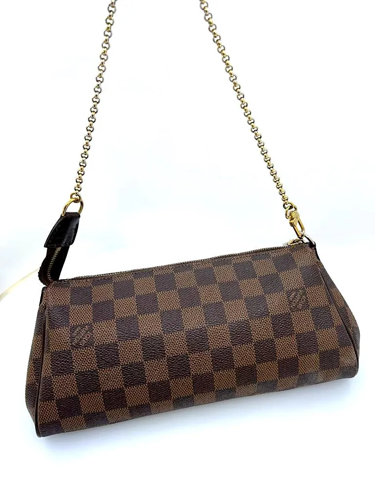 LOUIS VUITTON DAMIER EBENE EVA CLUTCH BAG