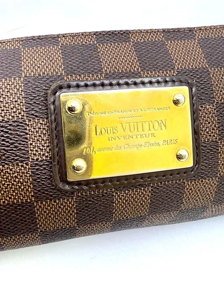 LOUIS VUITTON DAMIER EBENE EVA CLUTCH BAG