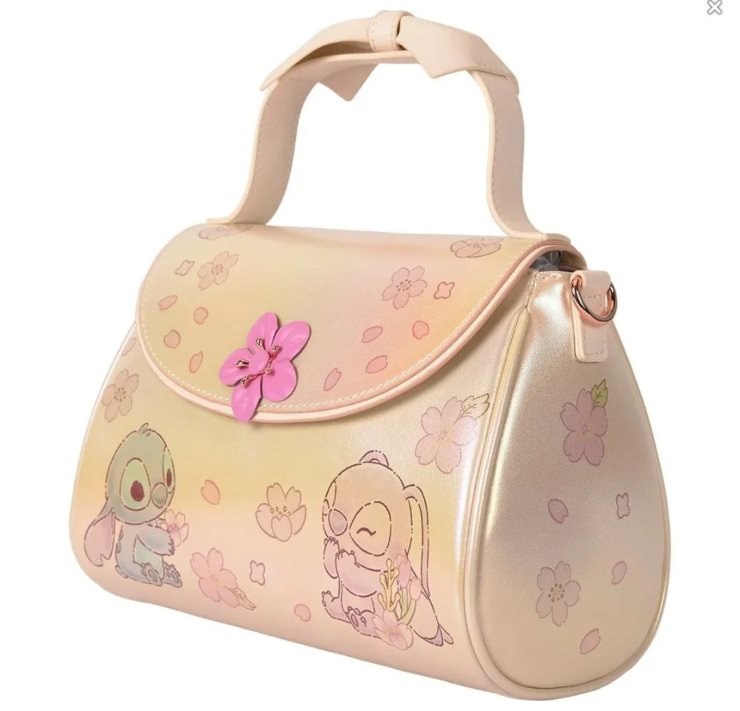 Loungefly Disney Lilo and Stitch Iridescent Cherry Blossom Handbag/Crossbody Bag
