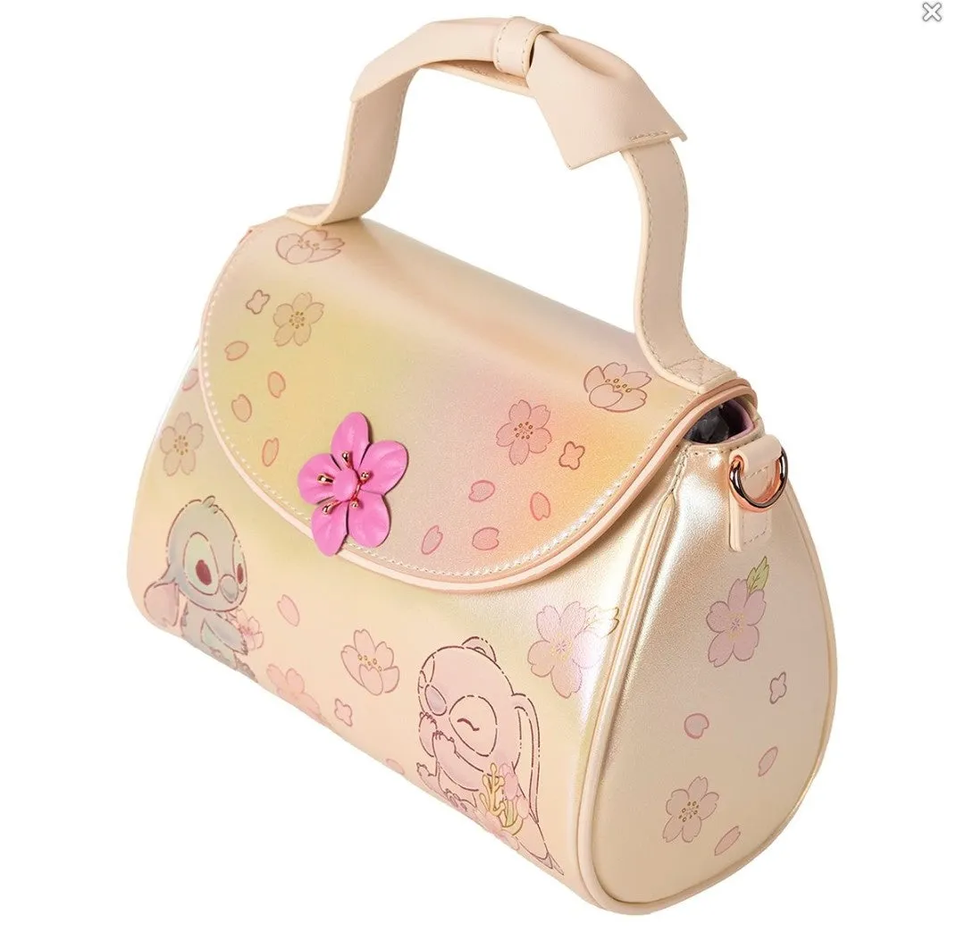Loungefly Disney Lilo and Stitch Iridescent Cherry Blossom Handbag/Crossbody Bag