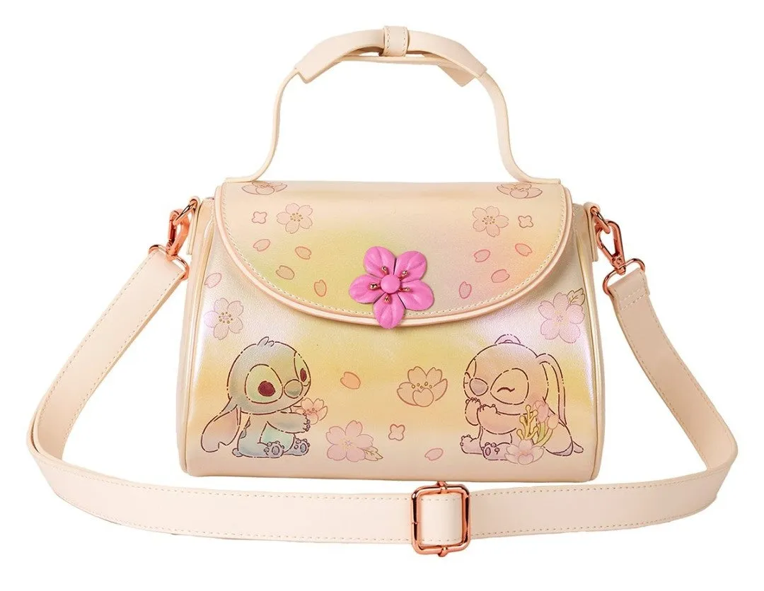 Loungefly Disney Lilo and Stitch Iridescent Cherry Blossom Handbag/Crossbody Bag