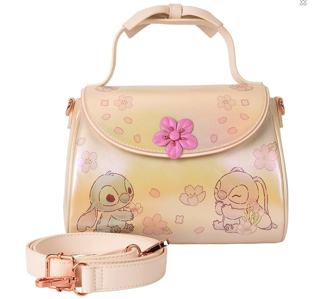 Loungefly Disney Lilo and Stitch Iridescent Cherry Blossom Handbag/Crossbody Bag