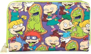 Loungefly x Nickelodeon Rugrats Reptar Bar Allover Print Zip Around Wallet