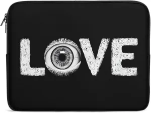 Love Horror Eyeballs Casual Laptop Bag Sleeve Cover Computer Carrying Case for Office Travel 15inch
