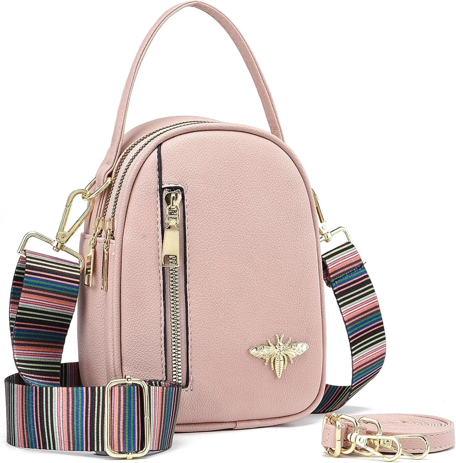 LoZoDo Small Crossbody Bags for Women Trendy Leather Purses and Handbags Designer Cell Phone Bag Wallet Purse with Wide Strap