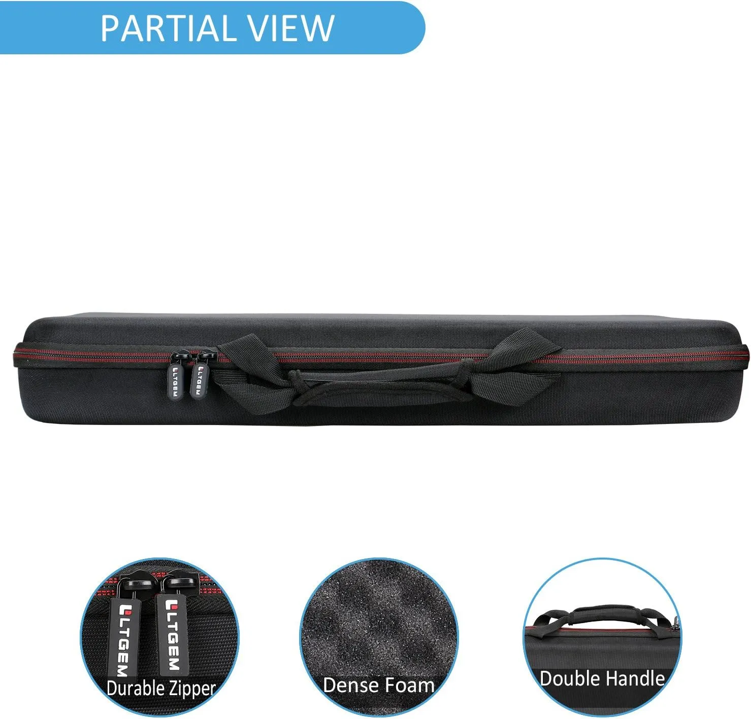 LTGEM Case for Pioneer DJ DDJ-400 / DDJ-SB3 (DDJ-SB3-N) / DDJ-SB2 or Portable 2-channel Controller or DDJ-RB Performance DJ Controller-Black (20.8×11.2×2.5 inch)