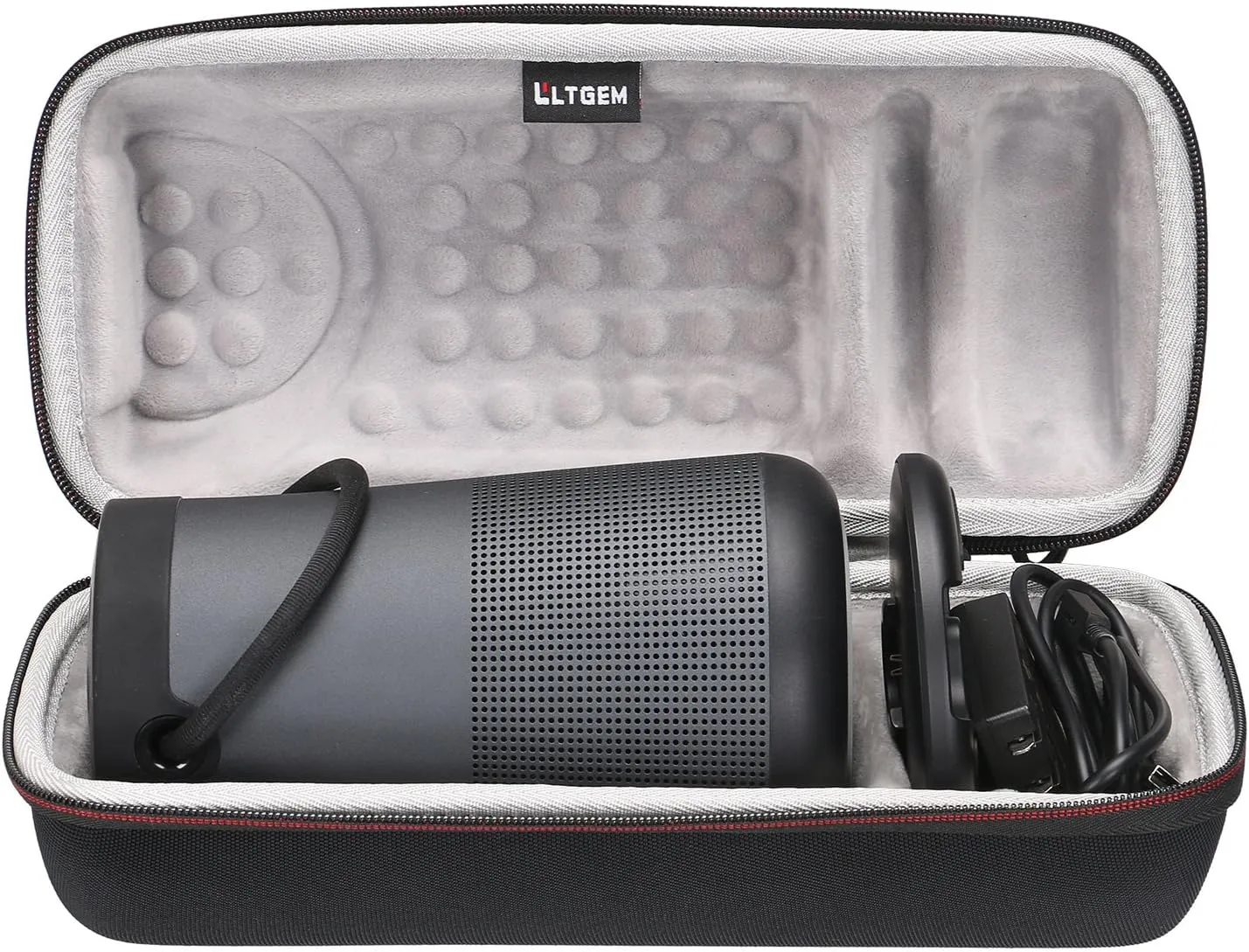 LTGEM Travel Protective Case for Bose SoundLink Revolve  or Revolve  (Series II) Portable & Long-Lasting Bluetooth 360 Speaker (Fits Charging Cradle, AC Adaptor and USB Cable)
