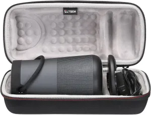 LTGEM Travel Protective Case for Bose SoundLink Revolve  or Revolve  (Series II) Portable & Long-Lasting Bluetooth 360 Speaker (Fits Charging Cradle, AC Adaptor and USB Cable)
