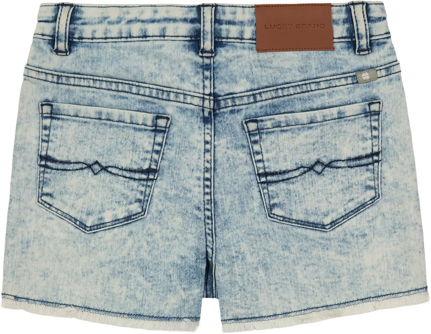 Lucky Brand Girls' Cuffed Jean Shorts, Stretch Denim with 5 Pockets, Mid to High Rise Waist