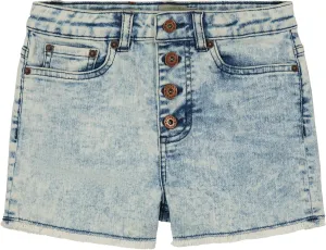 Lucky Brand Girls' Cuffed Jean Shorts, Stretch Denim with 5 Pockets, Mid to High Rise Waist