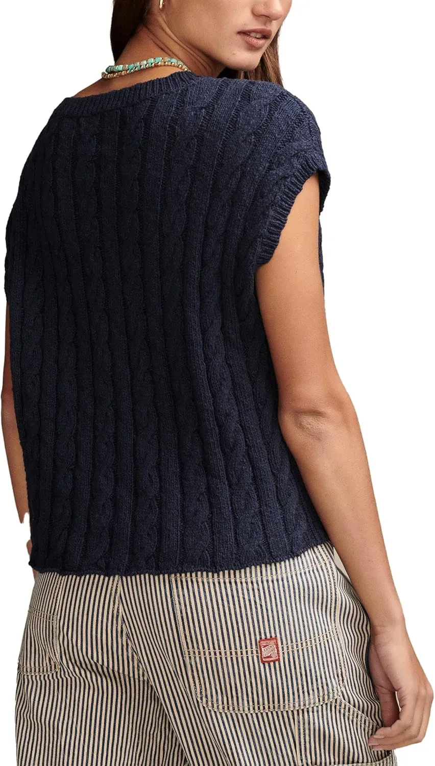 Lucky Brand Women's Baby Cable Crew Sweater