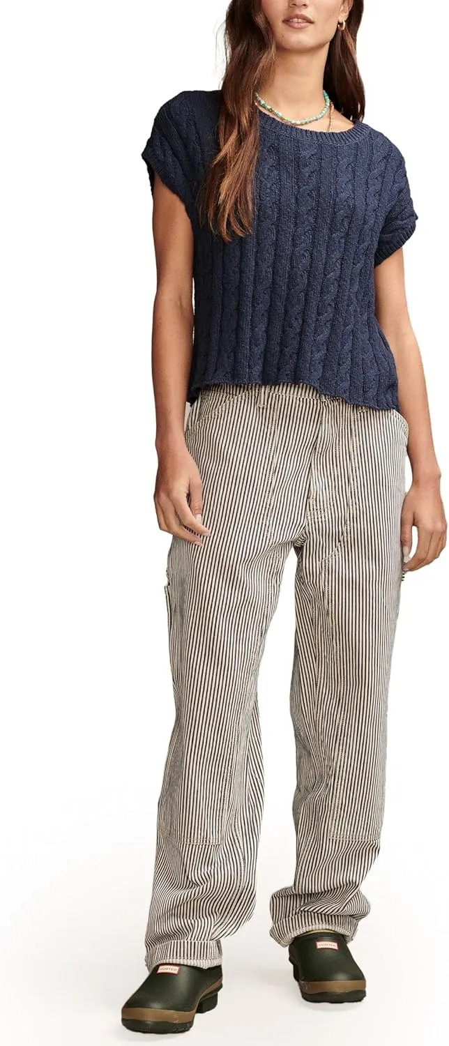 Lucky Brand Women's Baby Cable Crew Sweater