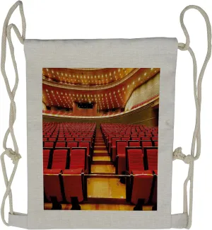 Lunarable Musical Theatre Drawstring Backpack, Grand Hall Chairs, Sackpack Bag