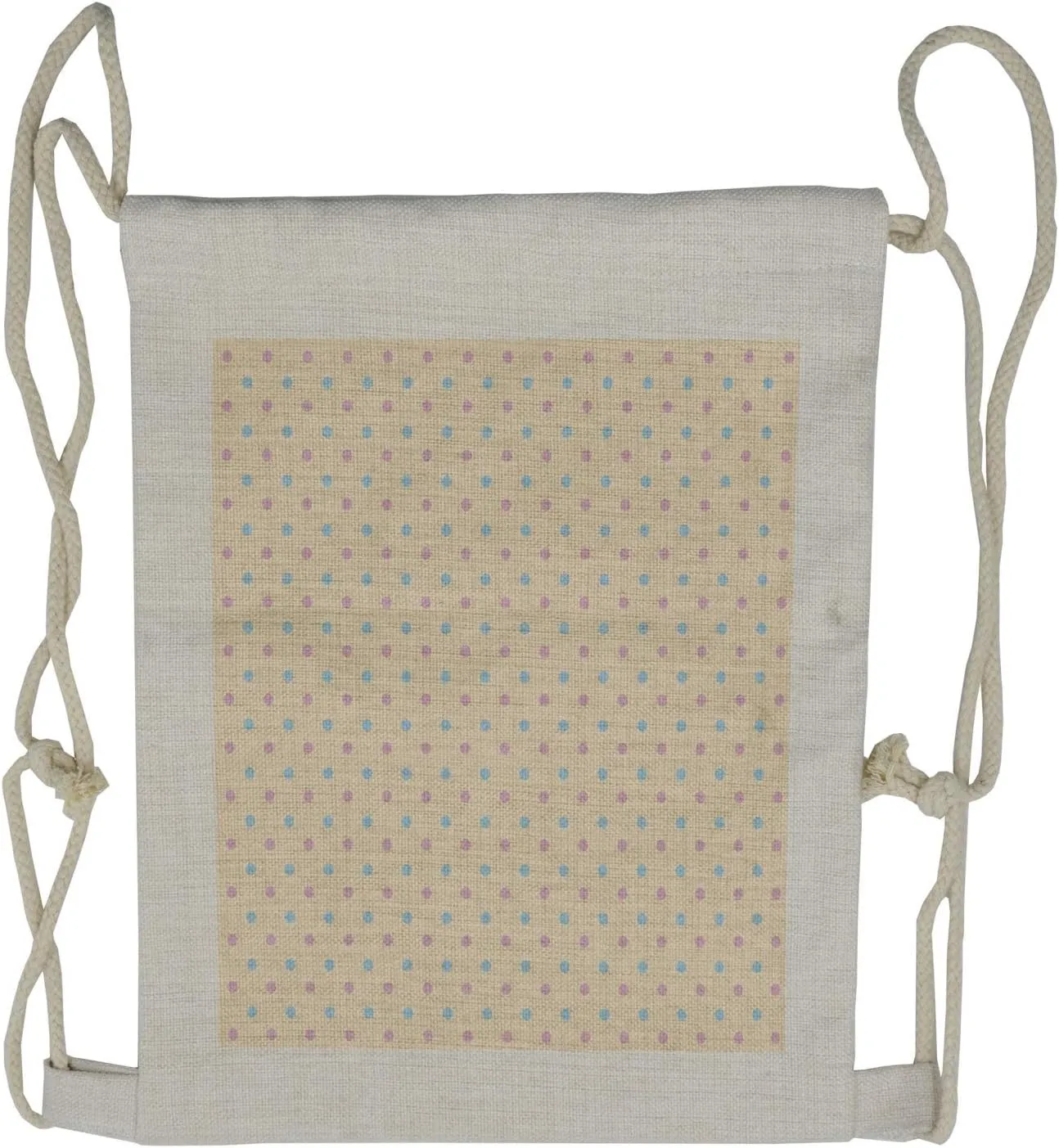 Lunarable Polka Dots Drawstring Backpack, Old Epoch Fashion Style, Sackpack Bag