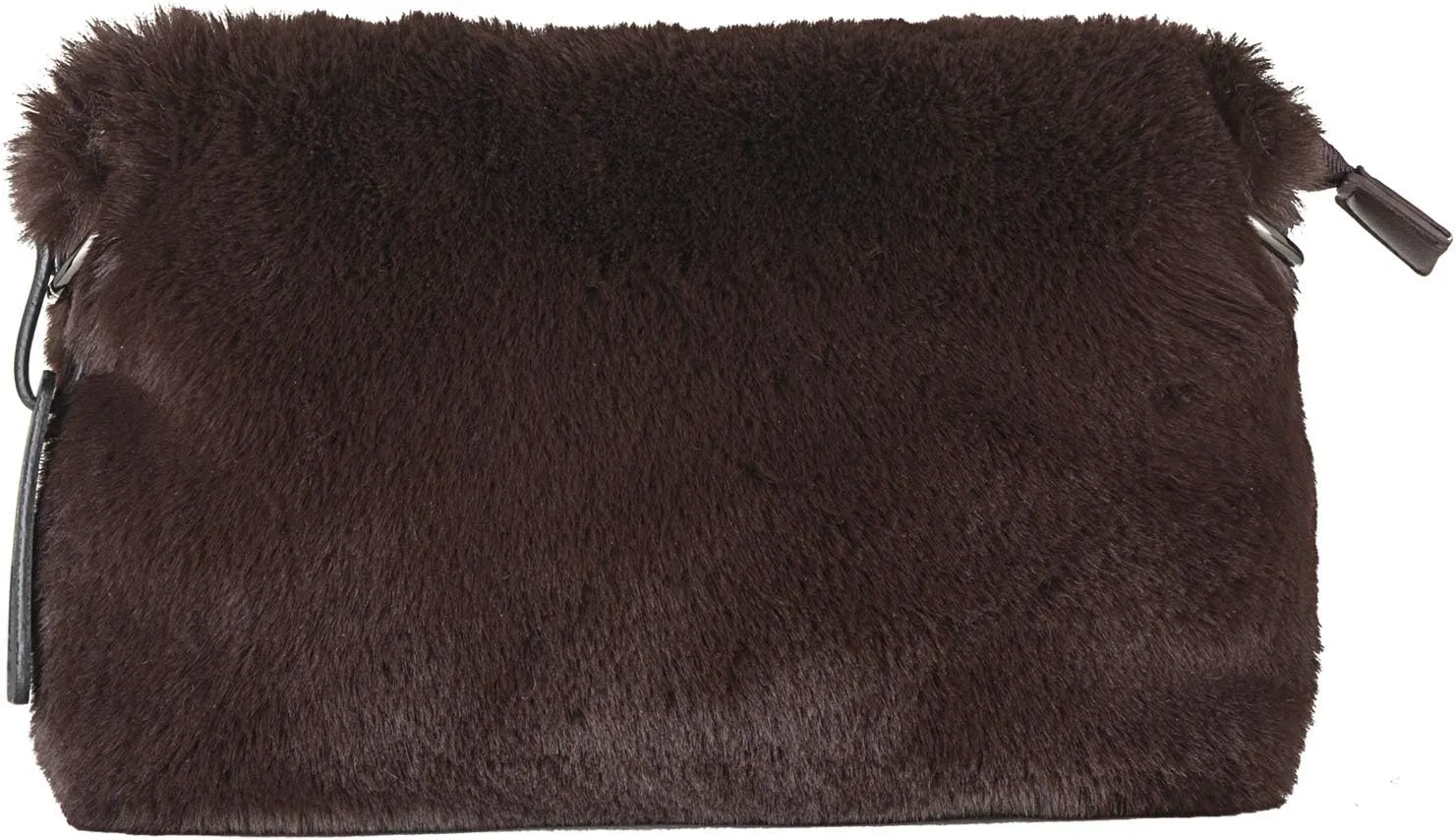 Luxe L 100% Faux Fur Purse for Women Soft Modern Crossbody Purse Handbag with Detachable and Adjustable Faux-Leather Strap