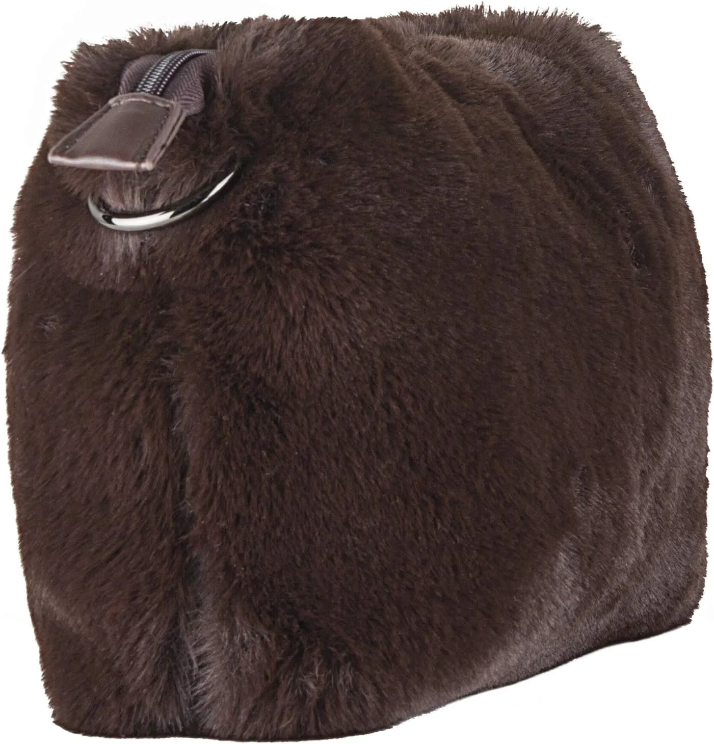 Luxe L 100% Faux Fur Purse for Women Soft Modern Crossbody Purse Handbag with Detachable and Adjustable Faux-Leather Strap