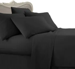 Luxurious BLACK Solid / Plain, QUEEN Size. EIGHT (8) Piece GOOSE DOWN Comforter BED IN A BAG Set. 1500 Thread Count Ultra Soft Single-Ply 100% Egyptian Cotton. INCLUDES 4pc BED SHEET Set, 3pc DUVET SET & GOOSE DOWN Comforter