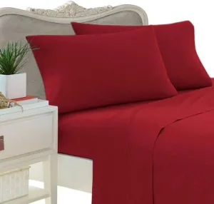 Luxurious RED Solid / Plain, QUEEN Size. EIGHT (8) Piece DOWN ALTERNATIVE Comforter BED IN A BAG Set. 1200 Thread Count Ultra Soft Single-Ply 100% Egyptian Cotton. INCLUDES 4pc BED SHEET Set, 3pc DUVET SET & DOWN ALTERNATIVE Comforter
