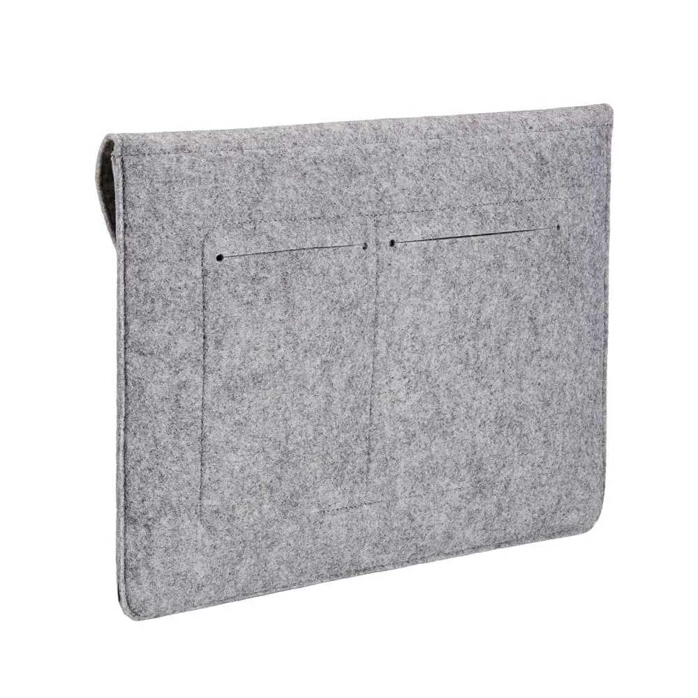 MacBook suede & felt protective laptop sleeve - Light grey (17 inch)