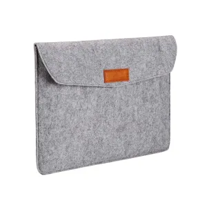 MacBook suede & felt protective laptop sleeve - Light grey (17 inch)