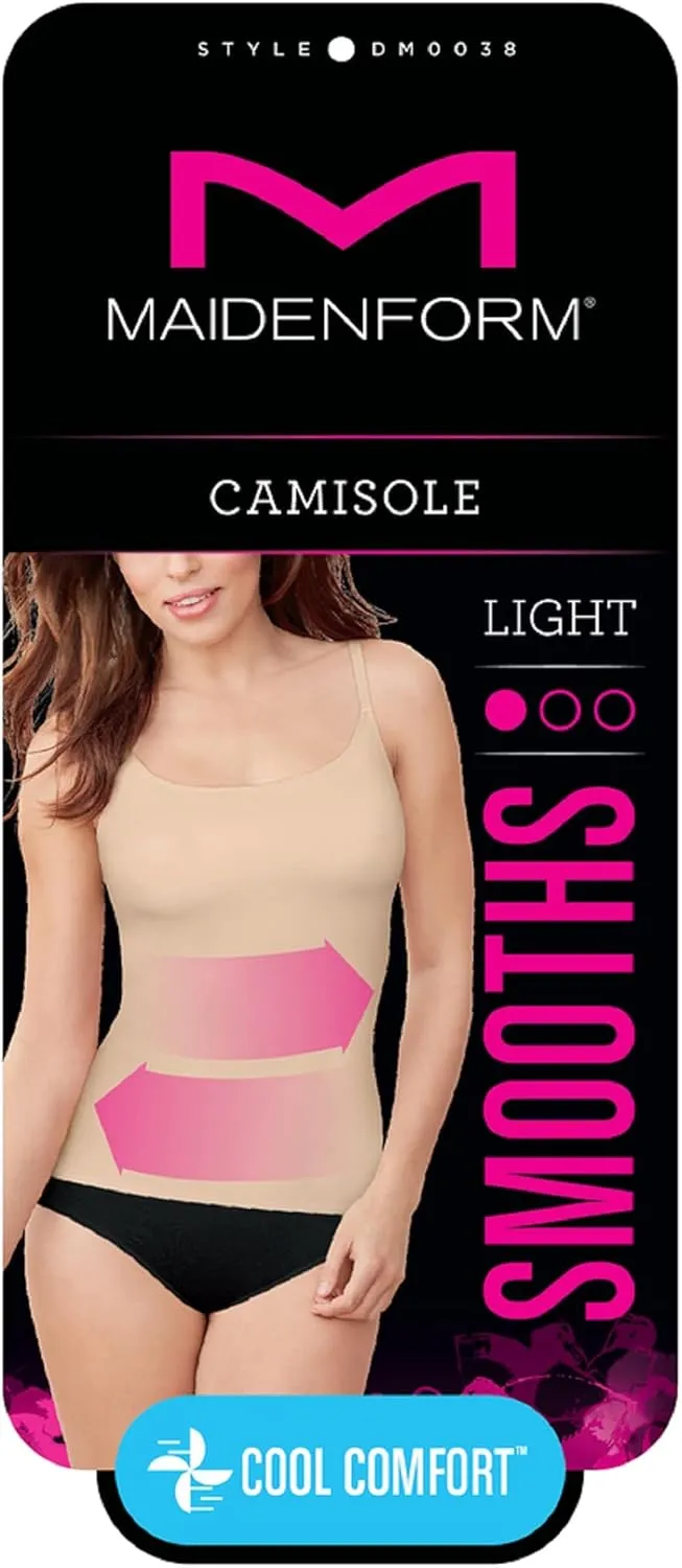 Maidenform Women's Shapewear Cami Tank Top, Tummy Control Shapewear Camisole, Convertible Strap Shapewear Cami