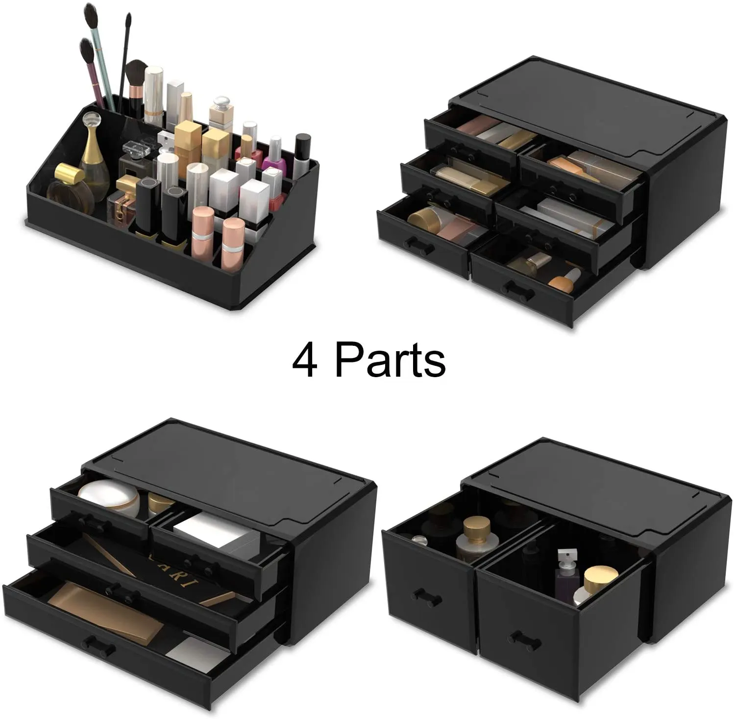 Makeup Cosmetic Organizer Storage Drawers Display Boxes Case with 12 Drawers