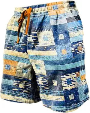 Man Clothes Leisure and Fitness Sports Plus Size Five Quick Drying Beach Pants Shorts Shorts Men No Mesh Swim Men