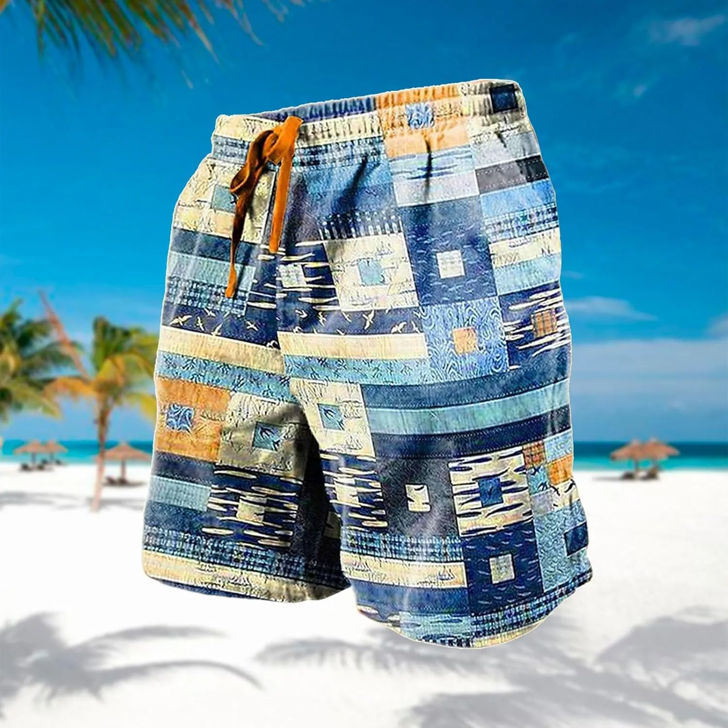 Man Clothes Leisure and Fitness Sports Plus Size Five Quick Drying Beach Pants Shorts Shorts Men No Mesh Swim Men
