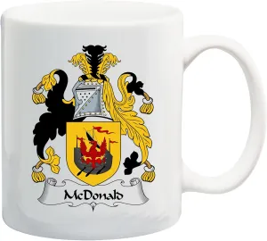 McDonald Coat of Arms/McDonald Family Crest 11 Oz Ceramic Coffee/Cocoa Mug by Carpe Diem Designs, Made in the U.S.A.