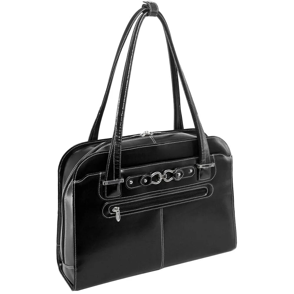 McKlein USA Oak Grove 15" Leather Fly-Through Checkpoint-Friendly Ladies' Laptop Briefcase