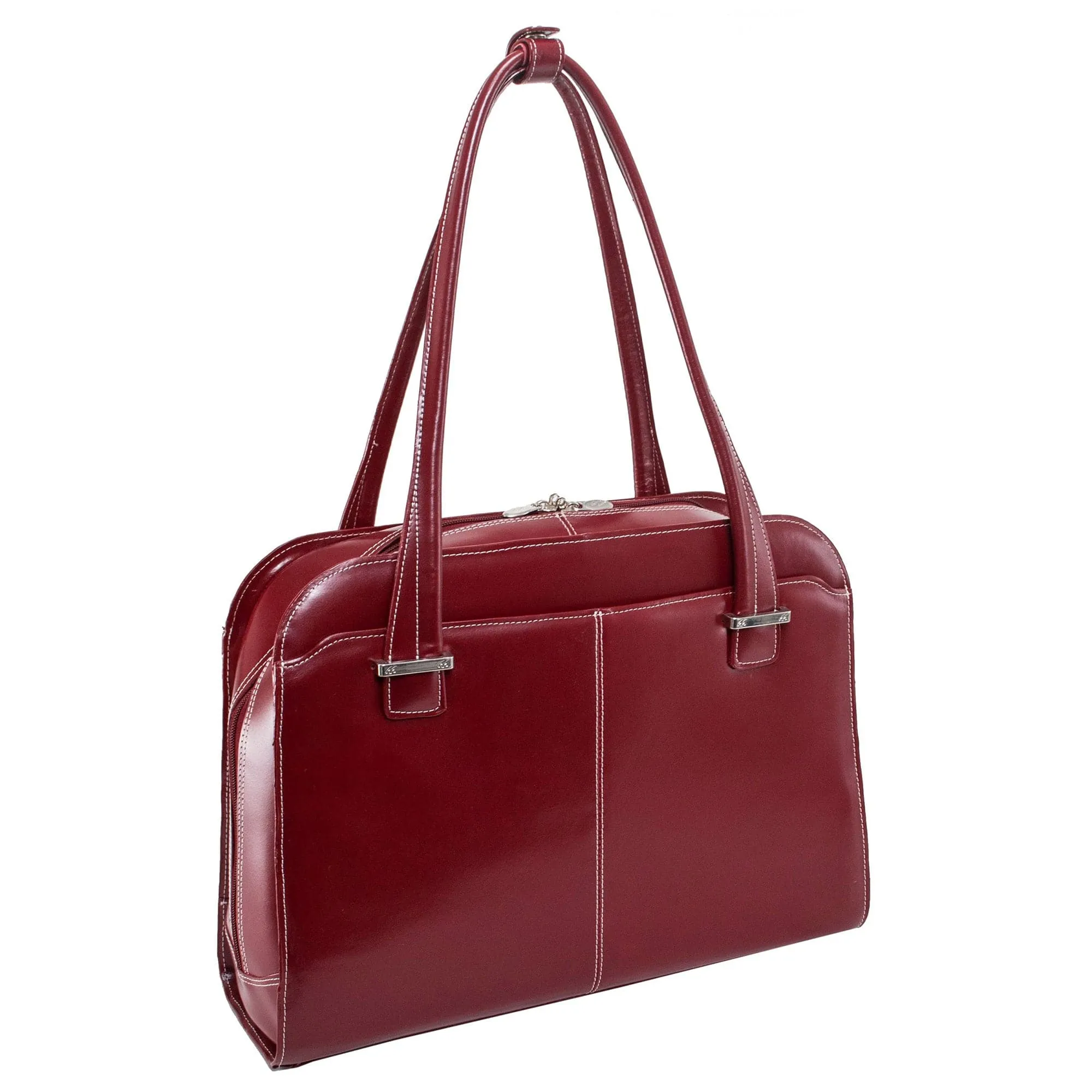 McKlein USA Oak Grove 15" Leather Fly-Through Checkpoint-Friendly Ladies' Laptop Briefcase