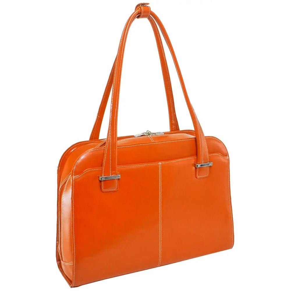 McKlein USA Oak Grove 15" Leather Fly-Through Checkpoint-Friendly Ladies' Laptop Briefcase