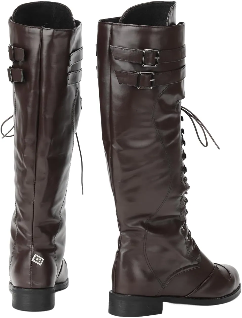 Medieval Pirate Boot Renaissance Faux Leather Steampunk Boots Pirate Cosplay Shoes Halloween