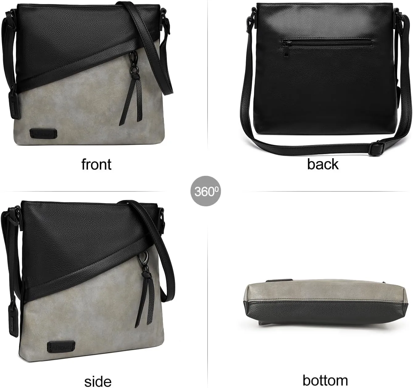 Medium Crossbody Bags for Women Trendy, Leather Cross Body Bag Purses and Travel Shoulder bag with Multi Pockets