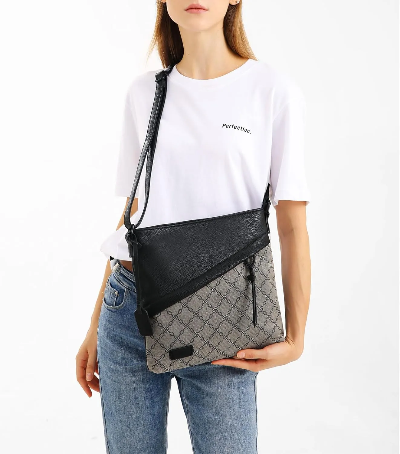 Medium Crossbody Bags for Women Trendy, Leather Cross Body Bag Purses and Travel Shoulder bag with Multi Pockets
