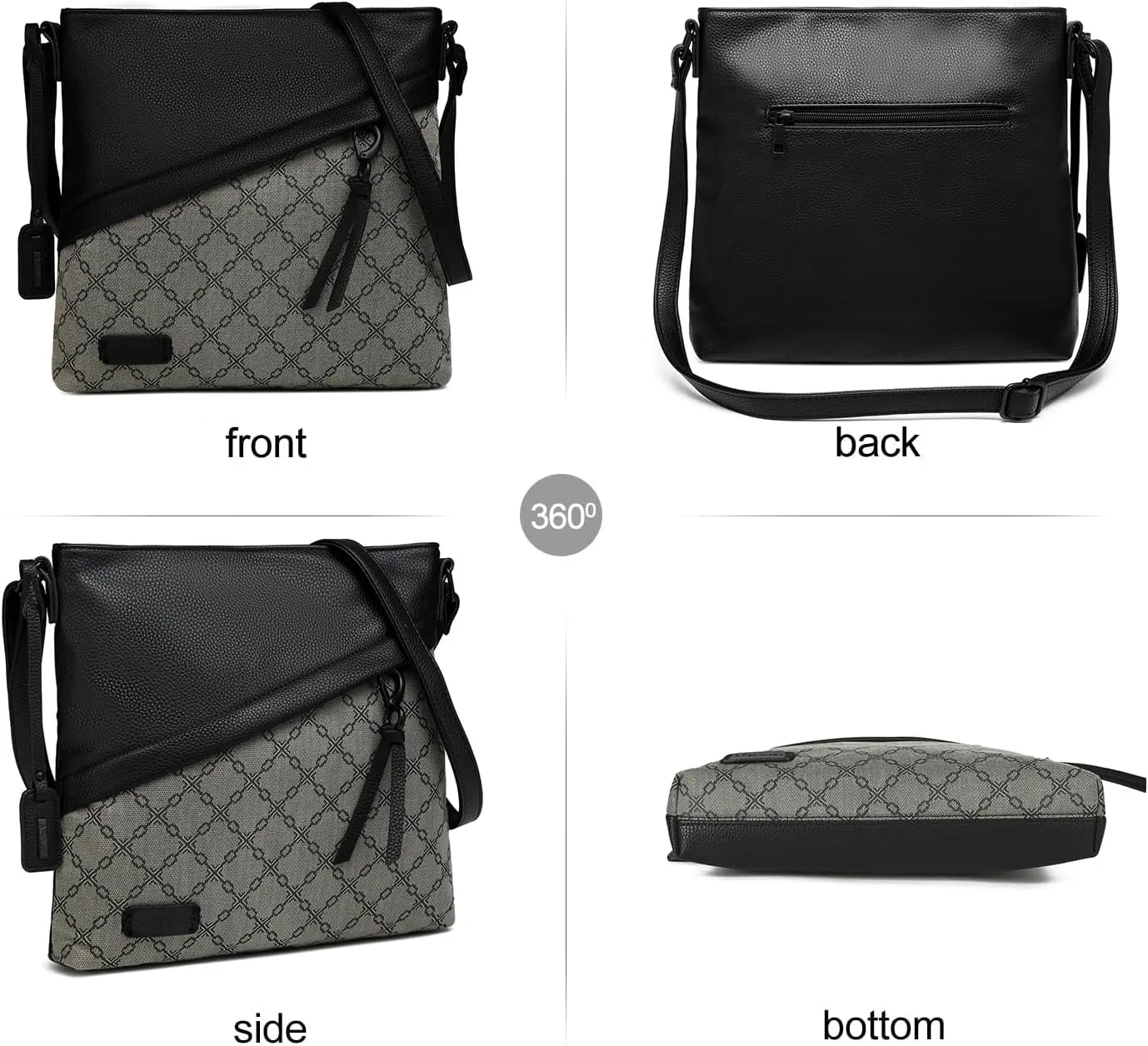 Medium Crossbody Bags for Women Trendy, Leather Cross Body Bag Purses and Travel Shoulder bag with Multi Pockets