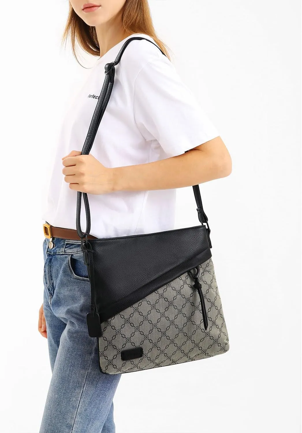 Medium Crossbody Bags for Women Trendy, Leather Cross Body Bag Purses and Travel Shoulder bag with Multi Pockets