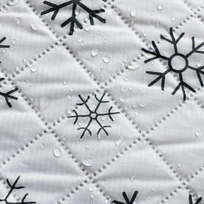 Mellowdy Companion Outdoor Printing Blanket - Waterproof, Wind-resistant, Warm, Utility Blanket for Camping, Picnic, Stadium, Beach, Gameday, Travel, Foldable with Carrying Bag （Snowflakes,55x80 inch）