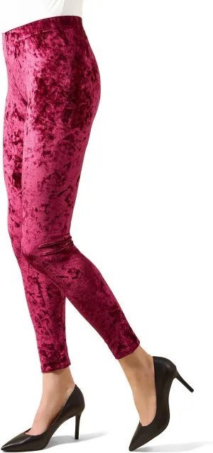 MeMoi Crushed Velvet Stretch Leggings