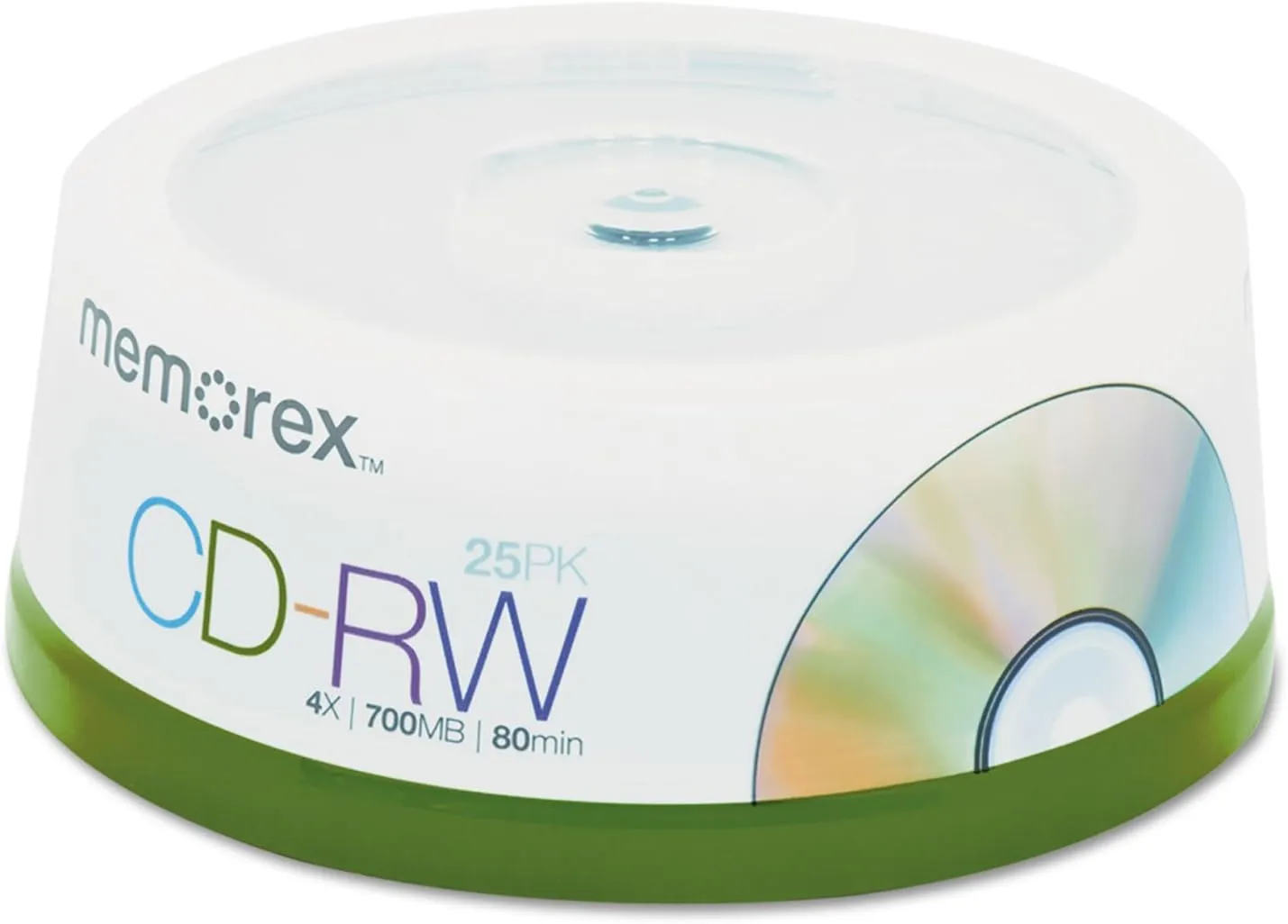 Memorex 4X 700 MB/80-Minute CD-RW Discs (25-Pack Spindle)