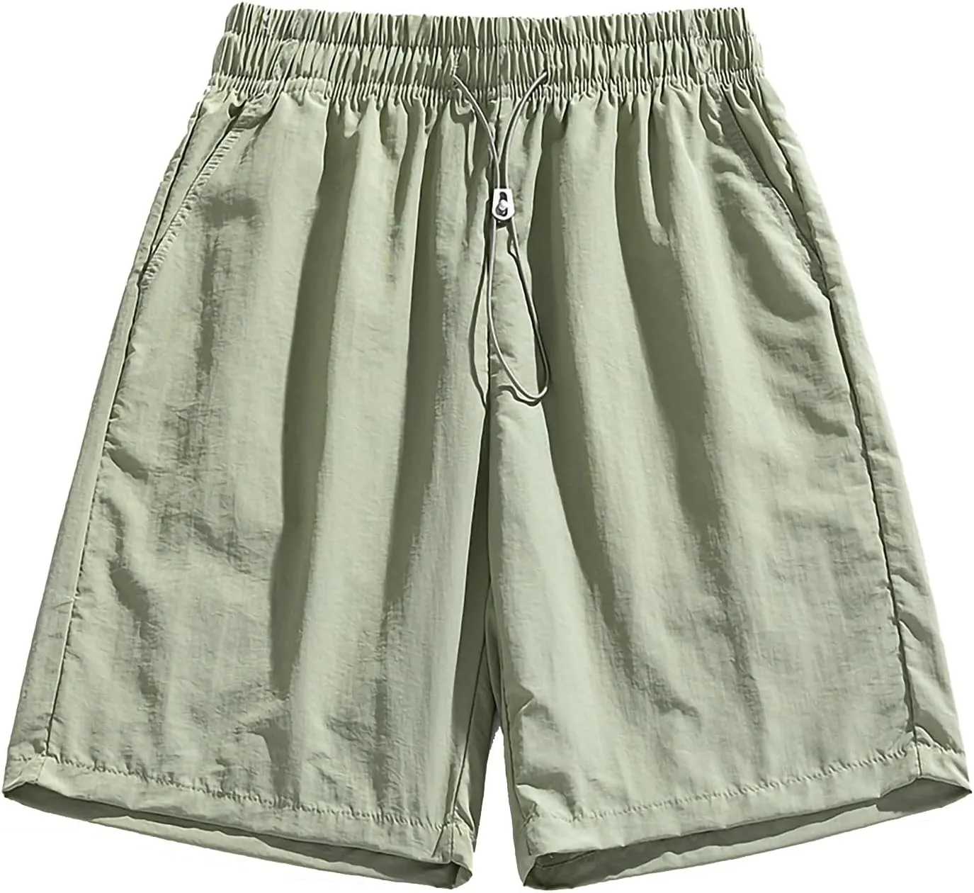 Men's Beach Shorts with Pockets Quick Dry Athletic Elastic Bermuda Lightweight Breathable Casual Outdoor Trunks