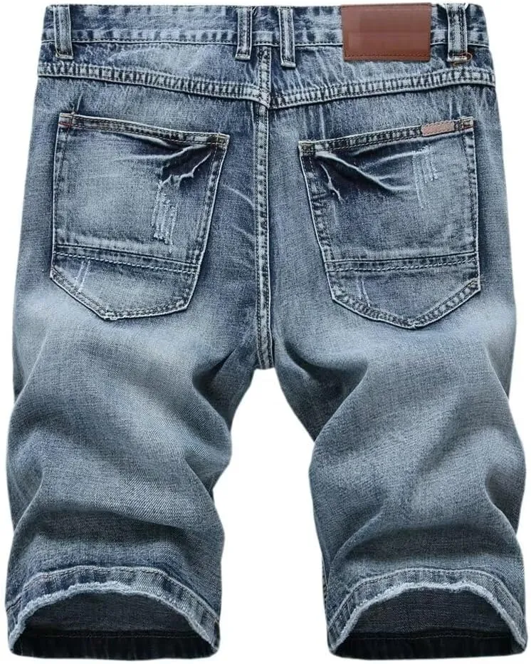 Men's Casual Denim Shorts (No Belt)