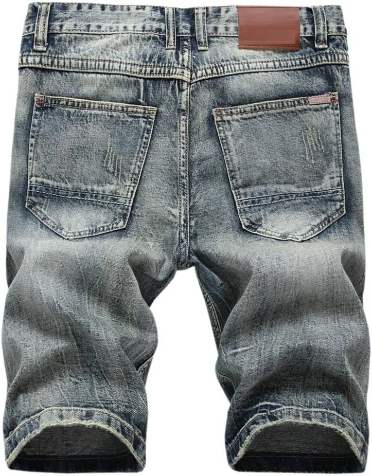 Men's Casual Denim Shorts (No Belt)